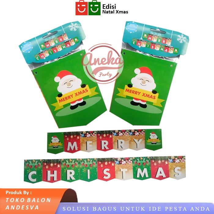 Slinger Tebal Dekorasi Hiasan Natal / Slinger Natal Merry Christmas
