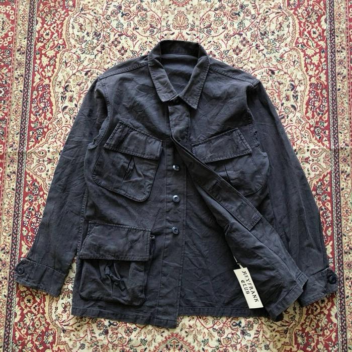 Jaket Baker street jungle fatigue slant pocket jacket Vintage military slant pocket i856