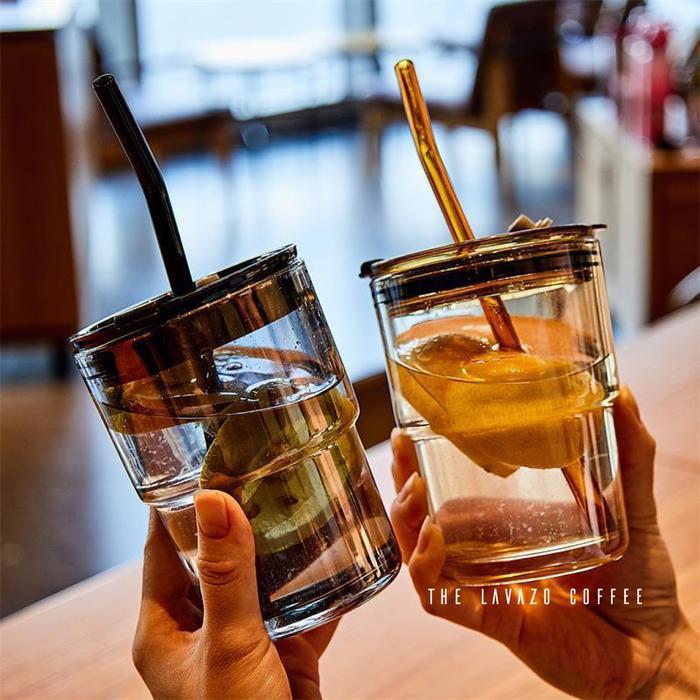 Gelas Mug Tumbler Sedotan Aesthetic | Korean Style TakeAway Coffee Cup