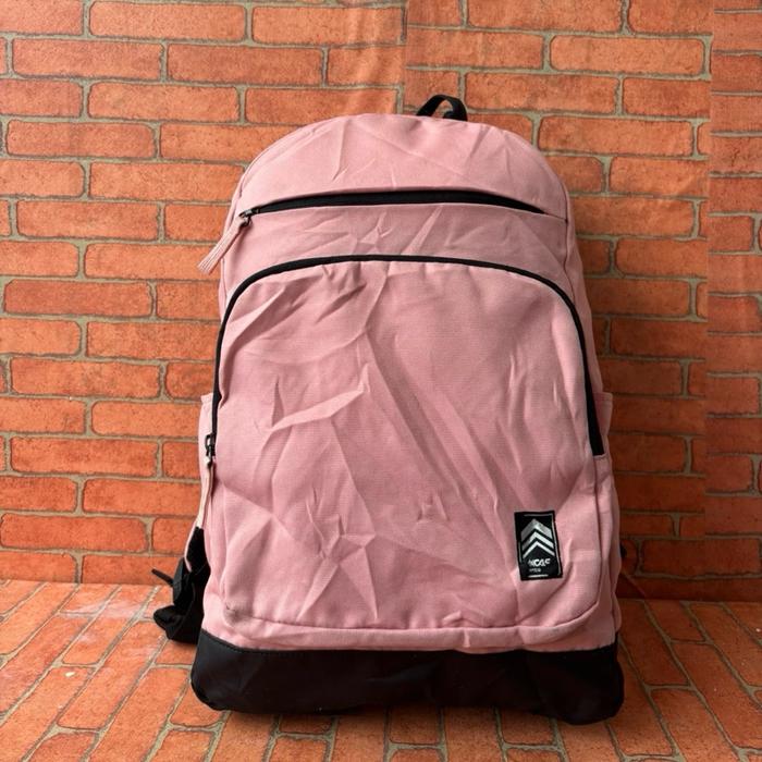 TAS RANSEL LECAF PRIA WANITA SECOND BRANDED PINK KANVAS / TAS RANSEL SEKOLAH ANAK SMP SMA SECOND KAN