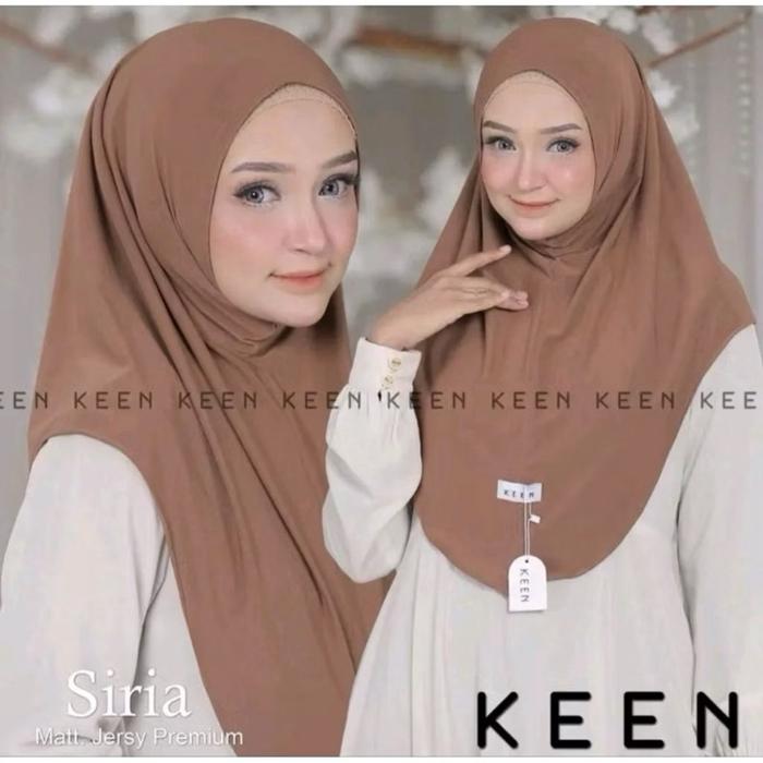 KEEN Hijab Siria Keen Size M dan L Cantik Matt Jersey Premium untuk Tampilan Elegan dan Nyaman