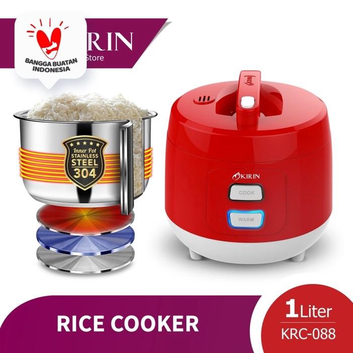 Kirin Rice Cooker Stainless 1 Liter KRC-088 Magic Com