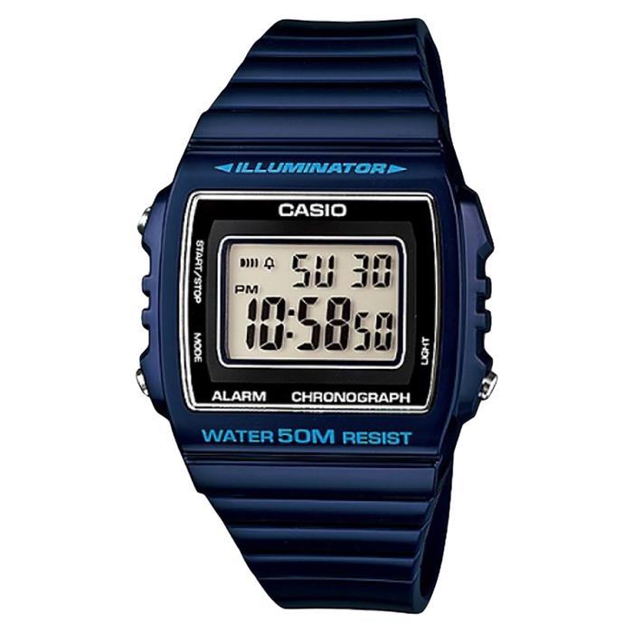 Jam Tangan Casio Standar W-215H-2AVDF W215 W-215HAlarm Chrono WR 50M [Machtwatch]