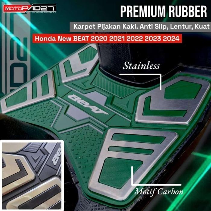 KARPET PIJAKAN KAKI BEAT DELUXE STREET 2020 2024 STAINLES PREMIUM aksesoris beat deluxe lengkap