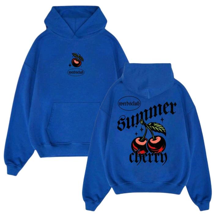 Jaket Hoodie Boxy Summer Cherry 3 Colour Starboy Distro  Pria  Wanita Unisex M-XXL oversized tie dye