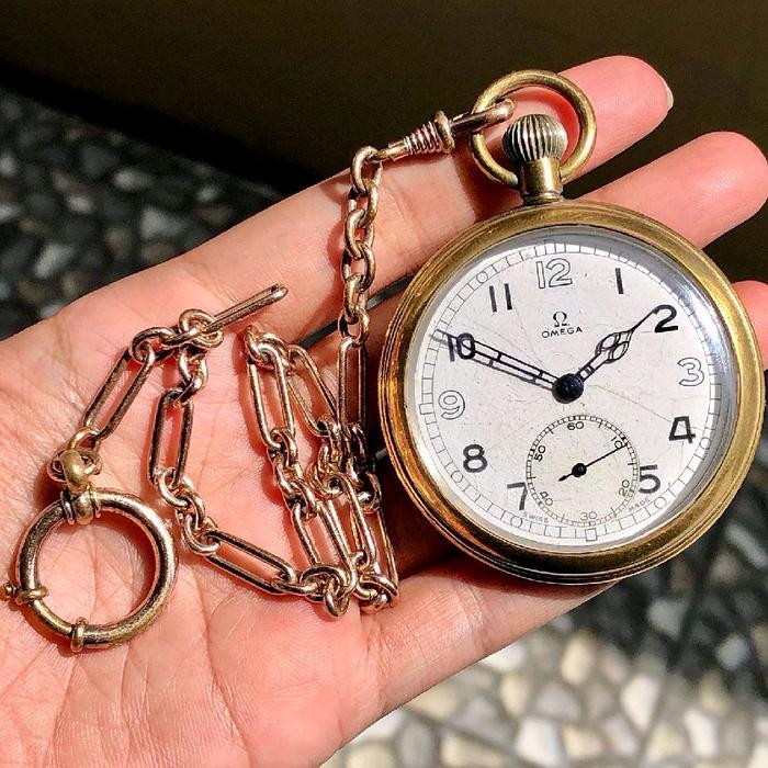 Vintage Omega Military Pocket Watch Swiss Made