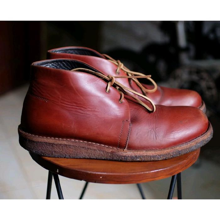 Sepatu Boots Punto Pigro Made in Italy Chukka Boot Leather Kulit Vintage not Dr Martens Red Wing Kle