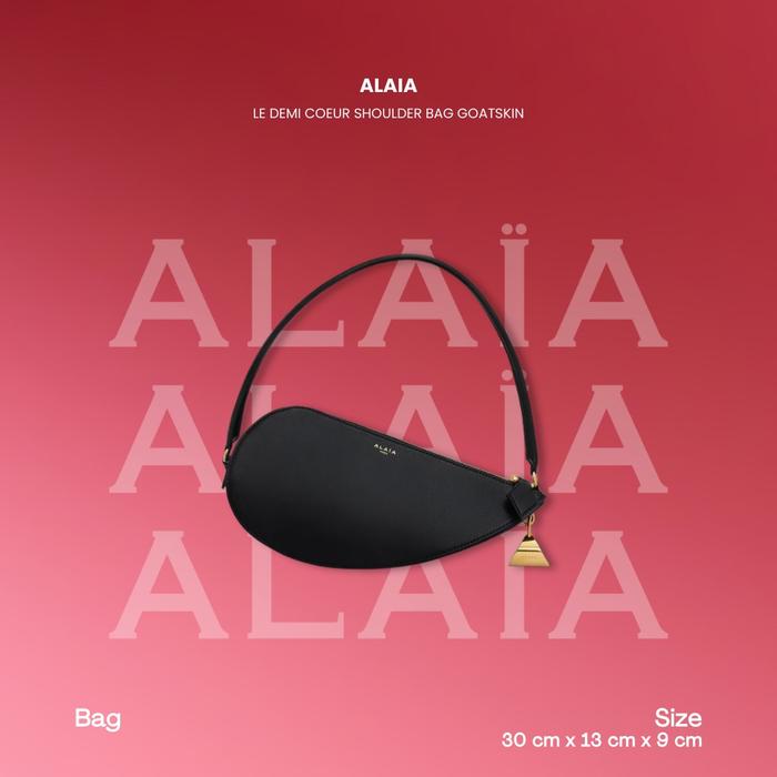 ALAIA Le Demi Coeur Shoulder Bag Goatskin (100% Authentic Original)