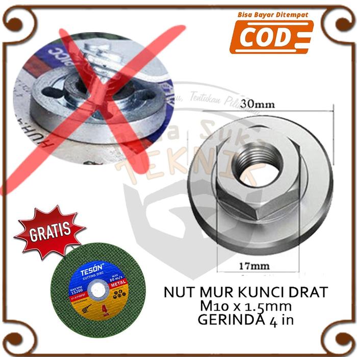 INNER OUTER FLANGE Jepitan Mata Pisau Ring Gerinda Mur Sekrup Baut + Mata Batu Potong Cutting Wheel