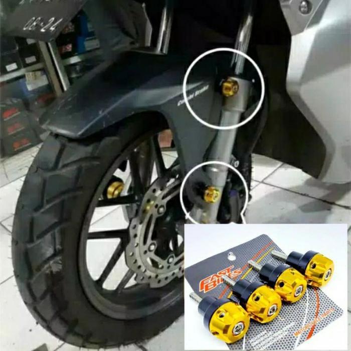 Baut Spakbor Variasi Baut Spakbor / Spackbort Isi 4 pcs Bahan Full CNC Universal Motor Bisa Untuk Se