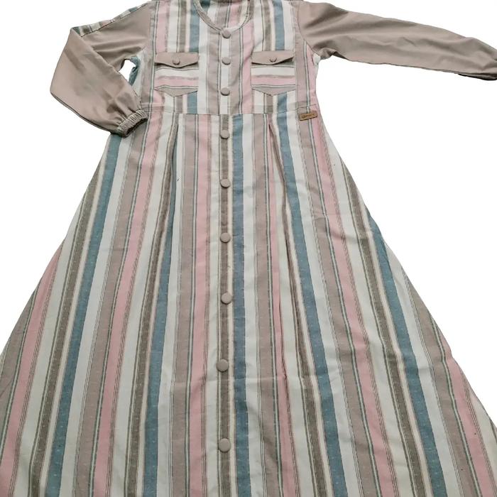 gamis katun salur dobby (triset)kekinian