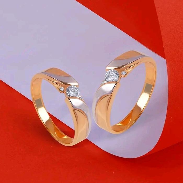 cincin emas kuning 22k sepasang