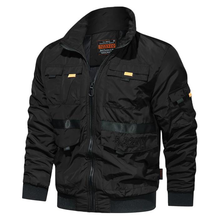 Jaket harrington pilot tizzly Black | bomber nyaman stylis kece tahan air waterproof tahan angin win