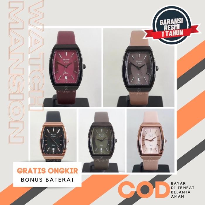 JAM TANGAN WANITA ALEXANDRE CHRISTIE 2909 AC 2909 AC2909 LEATHER STRAP ORIGINAL & GARANSI 1 TAHUN