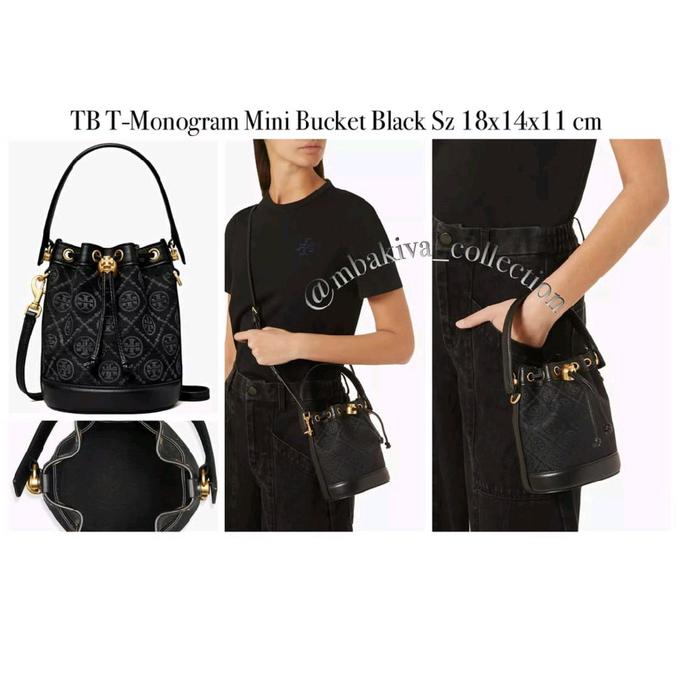 T-Monogram Mini Bucket Black