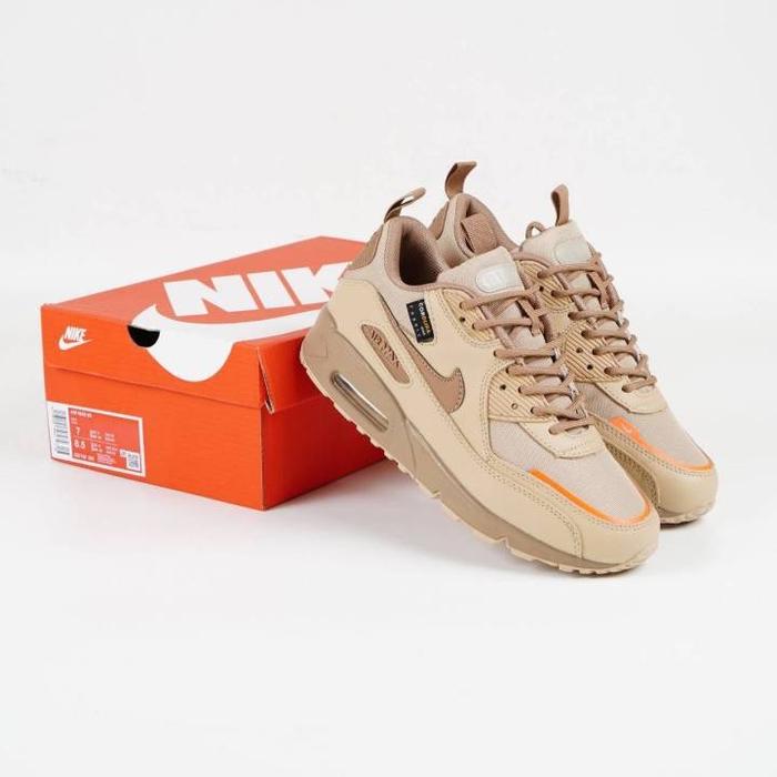 Nike Sepatu Nike Air Max 90 Coklat Original - Sepatu Kasual & Olahraga - Cocok untuk Pria dan Wanita