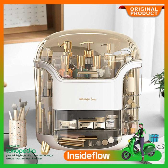 Kotak Make Up Wadah Kosmetik Rak Tempat Makeup Acrylic Salon Rias Hias Cosmetic Organizer