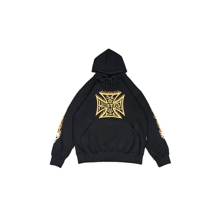0126 JAKET HUSTED STAFILAR BLACK HOODIE