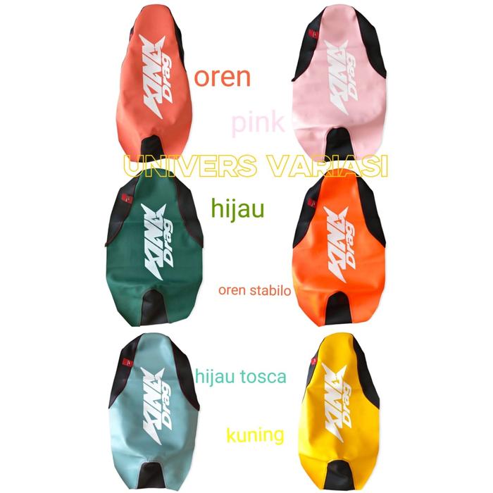JOK KING DRAG COVER JOK KING DRAG SARUNG JOK KING DRAG MALAYSIA VARIASI WARNA OREN HIJAU KUNING PINK