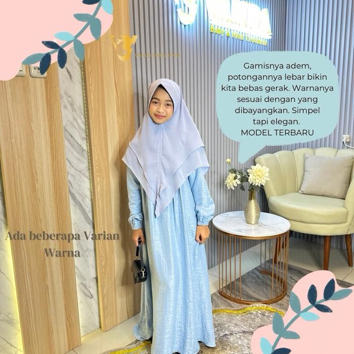 GAMIS RAYA PUTRI USIA ANAK TANGGUNG Syari Muslim Baju Remaja Lebaran