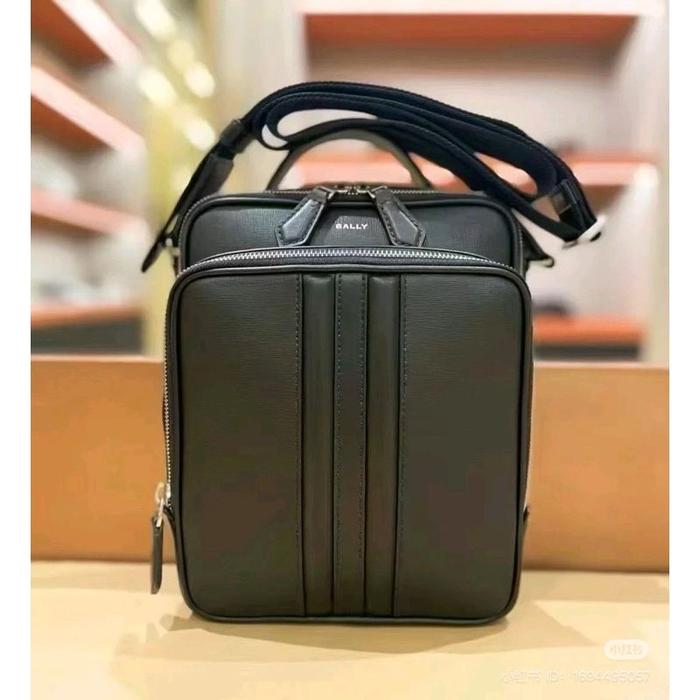 Tas Pria Slempang Bally Hitam Original 100%