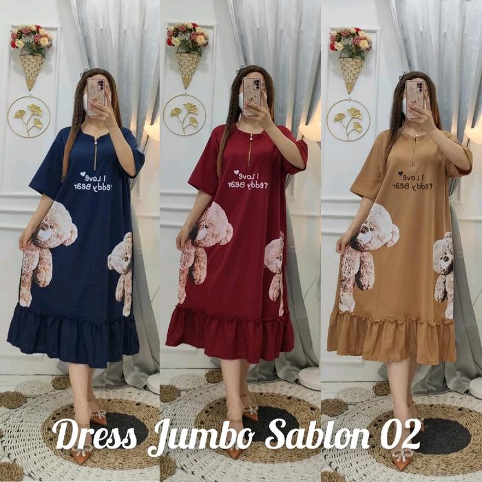 Dress Voxy Jumbo Sablon busui