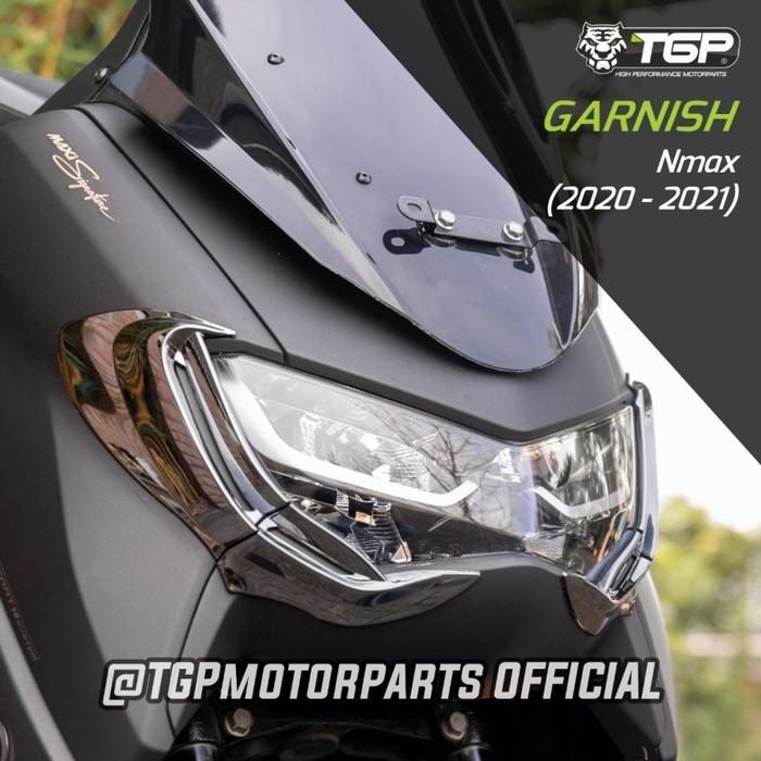 Garnish LAMPU DEPAN New Nmax 155 Aksesoris Variasi Motor Nmax Chrome