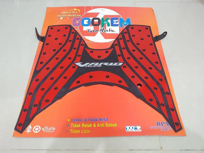 Karpet Vario 125 2018 Vario 150 2018 Hitam Merah Anti Sobek