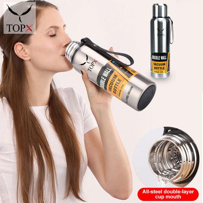 TOPX 1500ml Large Capacity Stainless Steels Double Thermos Military