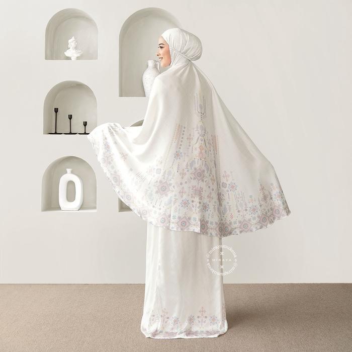 Terlaris Mukena Dewasa Mukena Travel Printing Miraya Folk BW