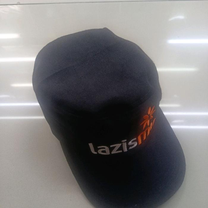 topi lazismu warna hitam bordir tulisan lazismu