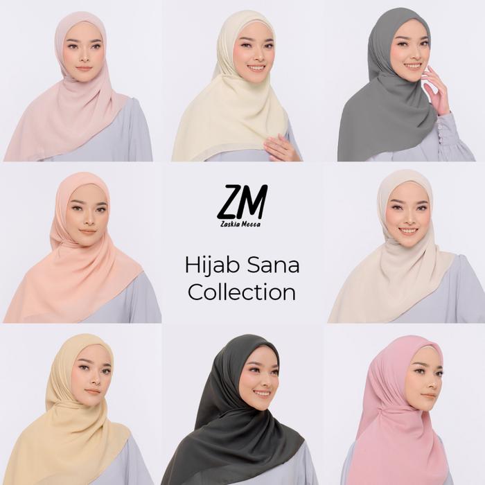 ZM Zaskia Mecca - Sana Hijab Polos - Kerudung Segi Empat
