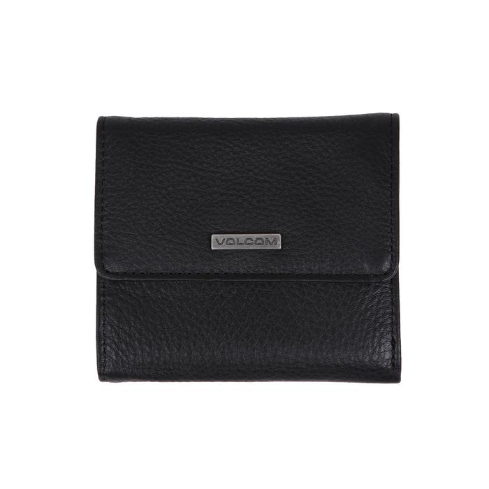 VOLCOM GLW MINITRIPI LEATHER WALLET BLACK