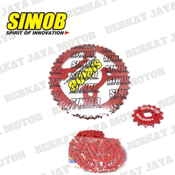 GEAR SET GIR RANTAI MOTOR SINNOB COLOR COLOUR CHAIN CBR150R 2019 BLACK
