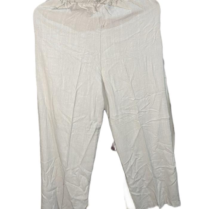 Celana bahan kain katun warna hijau mint Kulot Panjang Dewasa