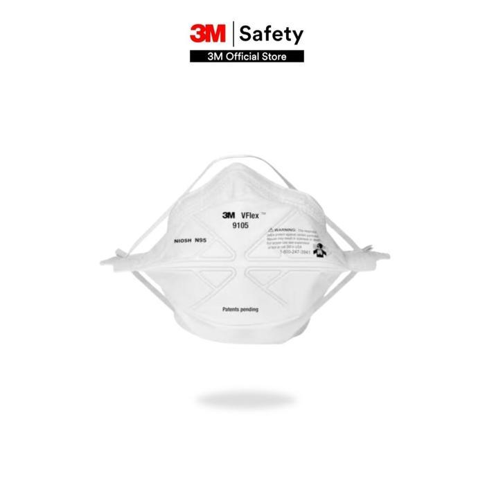 Flash Sale / 3M Masker N95 9105 Vflex Particulate Respirator - 1 Box Isi 50 Masker
