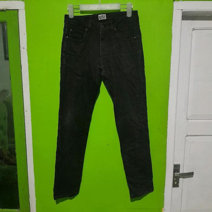 jeans naket & famous second Pria Hitam Denim