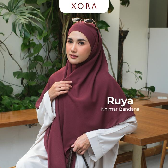 (Xora) Ruya Khiban - French Khimar Bandana Syar'i Bahan Arabian Voal