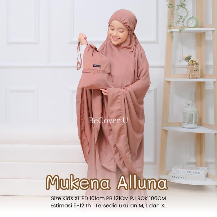 Alluna - Mukena Anak Rayon Mukena Anak Polos 3 - 12 Tahun By Becover U