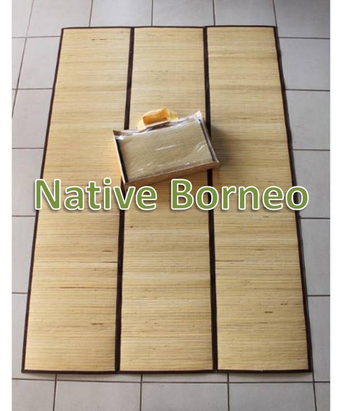 200cm x 250cm Tikar Rotan Saburina Lipat + Tas. Lampit Rotan Kalimantan. Lampit Saburina Tikar Rotan