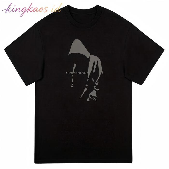 kingkaos id | Kaos Oversize Pria Mysterious Siluet Hoodie | Kaos Streetwear Minimalis Premium Katun 