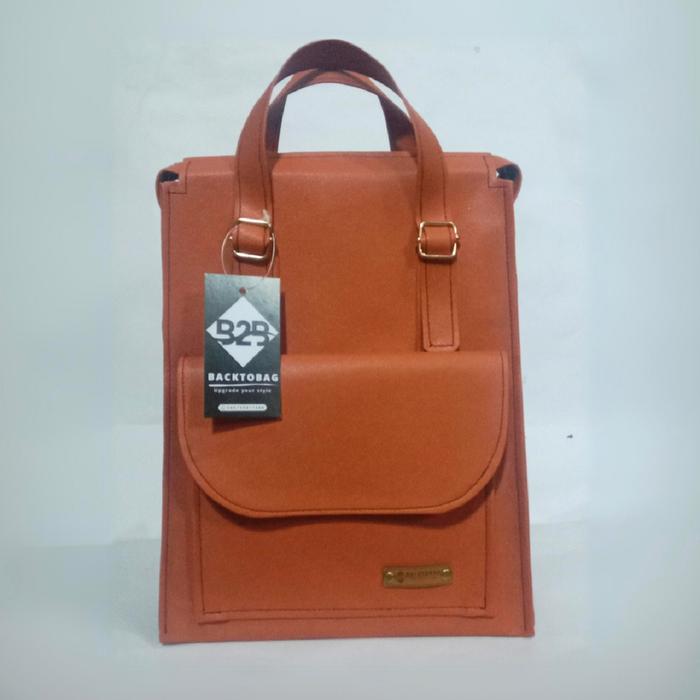 Tas Ransel Backpack Wanita Film Drakor TRUE BEAUTY JuKyung Bahan Kulit PU Warna Cokelat Cocok Untuk 