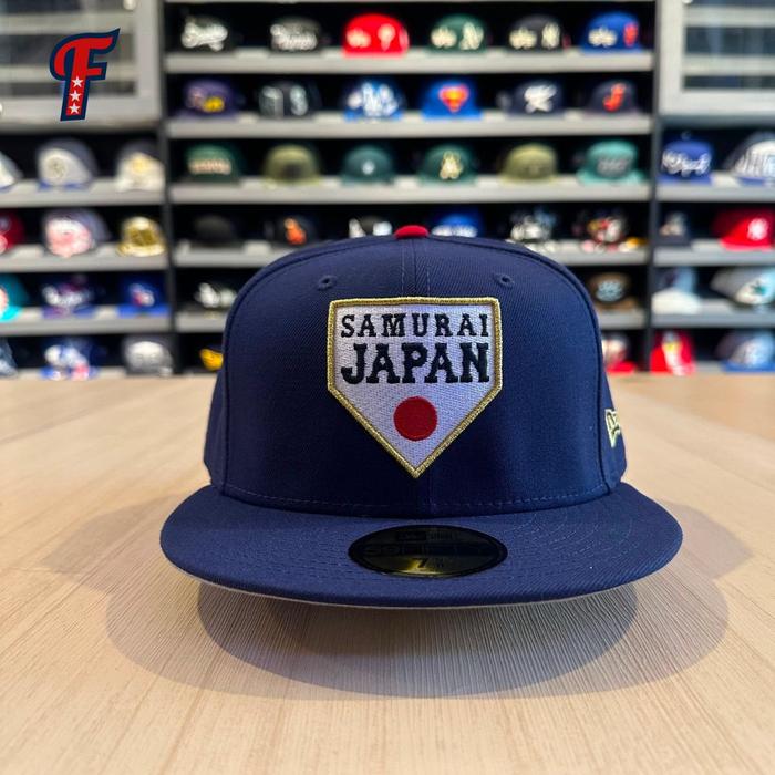 Topi New Era Samurai Japan World Baseball Classic Champions Navy 59FIFTY Fitted Hat Original