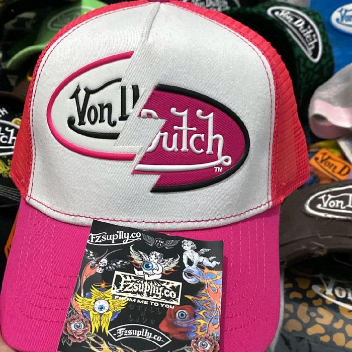 Von Dutch Hot Pink & White Trucker Hat