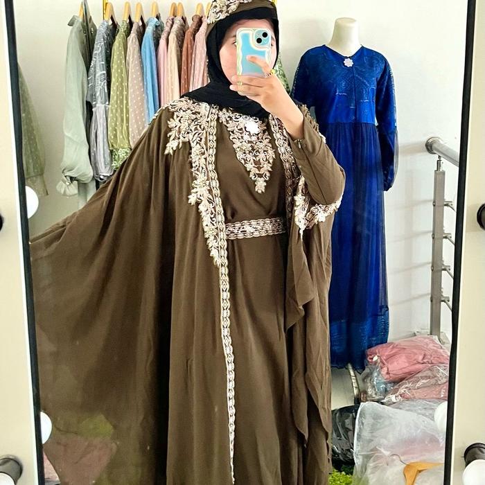 [RN FASHION OFFICIAL] KAFTAN AYANA Set Bando dan Belt Bahan Ceruty  Baju Wanita Muslim Gamis Celana 