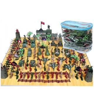 Mainan tentara set lengkap besar soldier military bag perang army tank