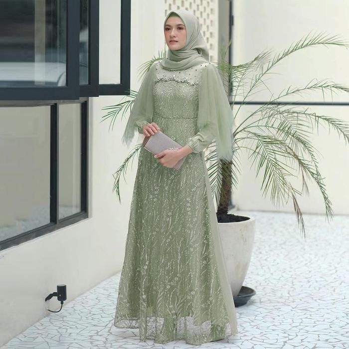 JUMBO DAN ALLSIZE | MAXI DRESS GAMIS BROKAT LUNA MELA DRESS BRUKAT TERMURAH BEST SELLER