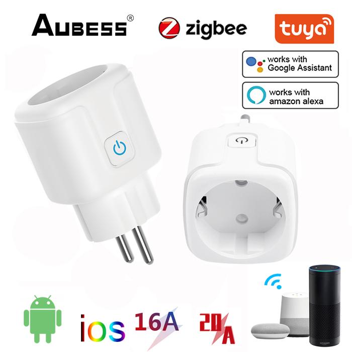 Tuya Smart Zigbee Plug Zigbee Socket EU Plug Adapter Smart Home