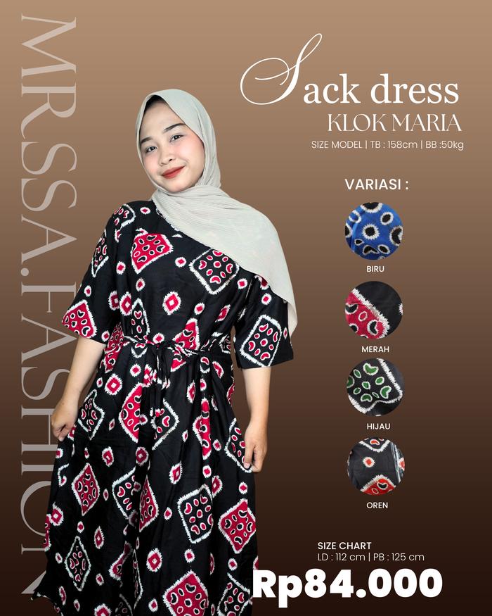 Sackdress Klok Maria - Mrssa.Fashion