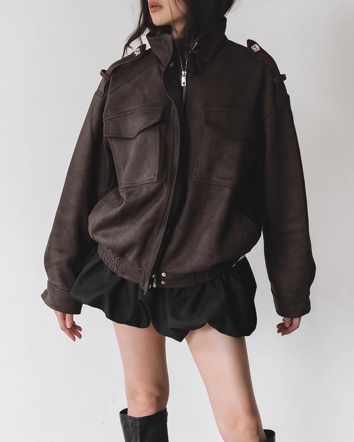 ANAIN - Genesis Suede Biker Jacket